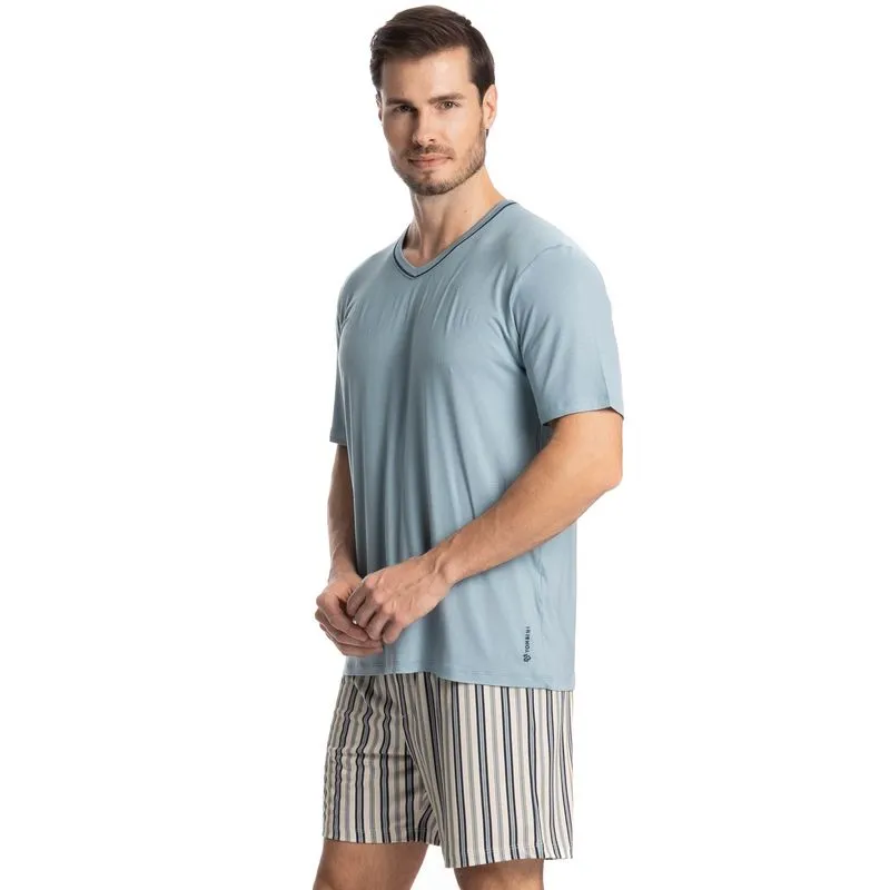 Pijama Masculino Curto Mateo Azul/P
