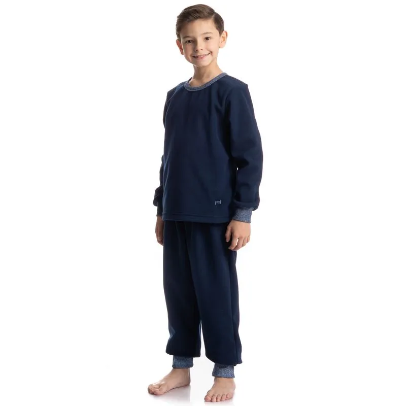 Pijama Longo Infantil Pedro Azul Marinho/10