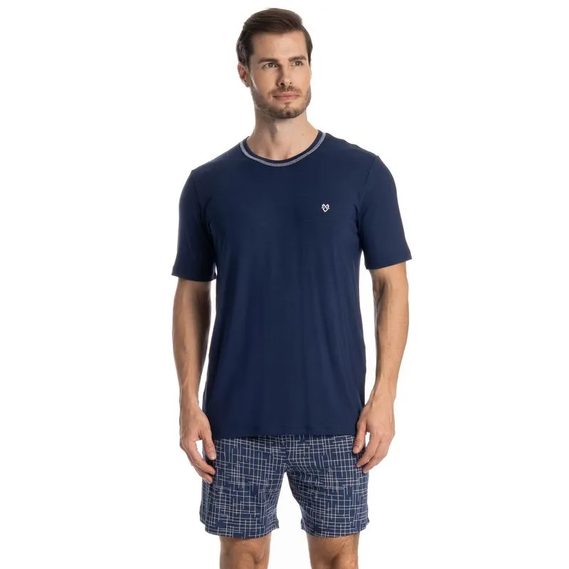 Pijama Luigi Curto Azul Marinho/P