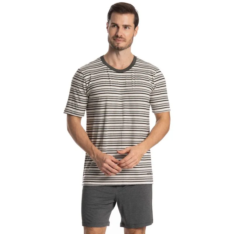 Pijama Masculino Curto José Cinza/P