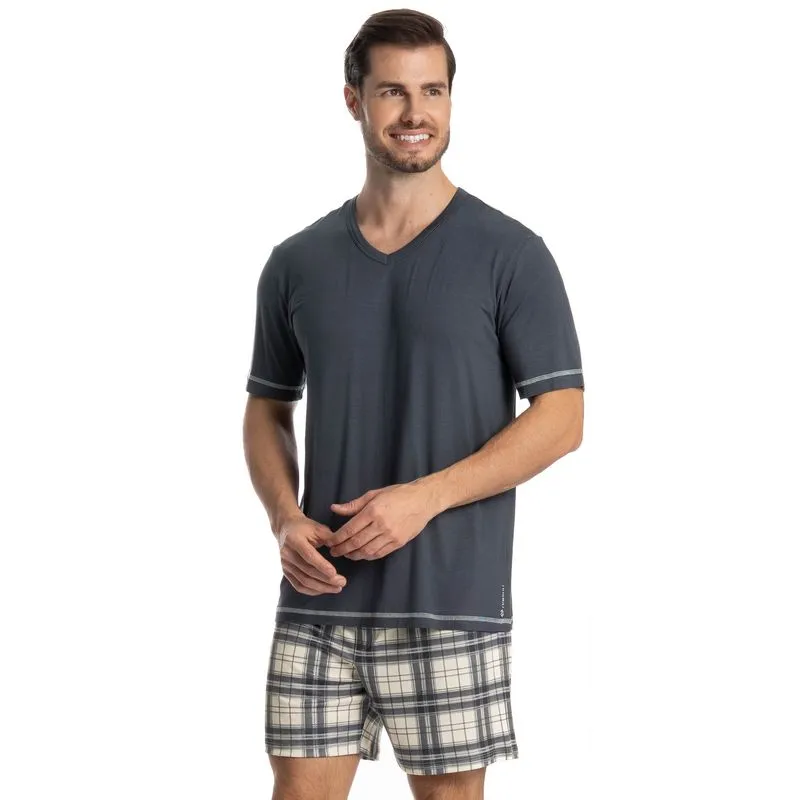 Pijama Masculino Curto Vicente Cinza/GG