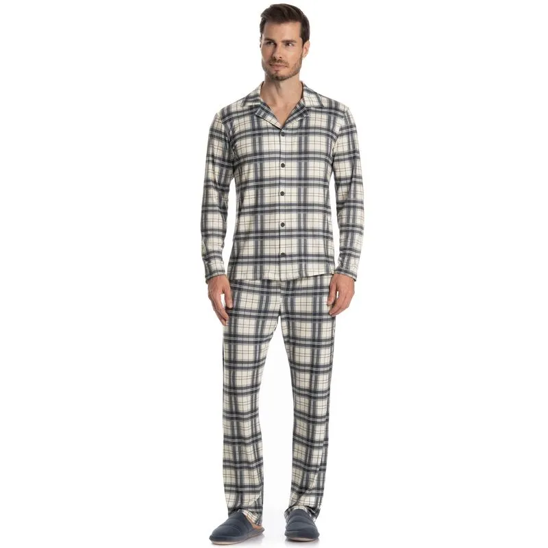 Pijama Longo Americano Vicente Cinza/M
