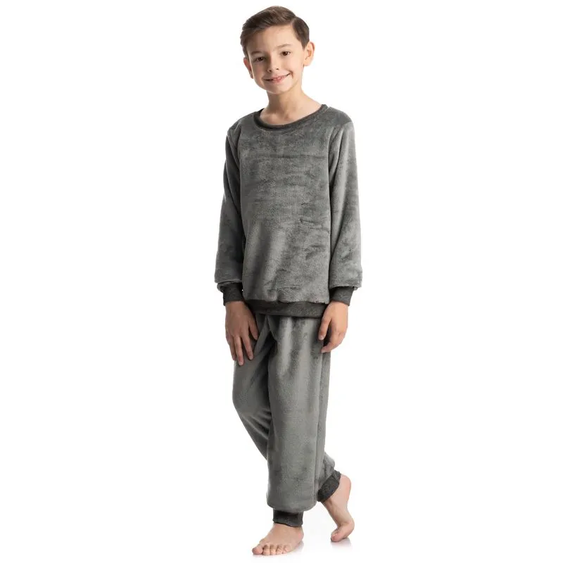 Pijama Infantil Masculino Longo Thales Cinza/14