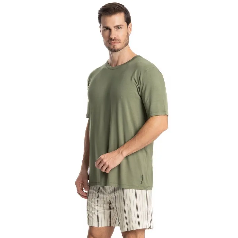 Pijama Masculino Curto Bernardo Verde/P