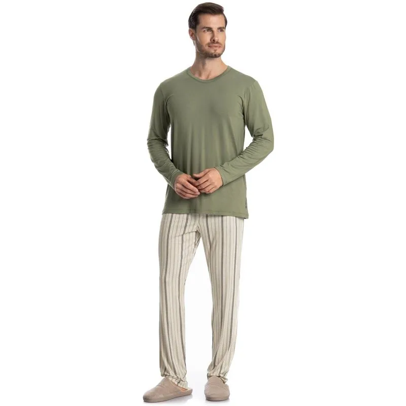 Pijama Masculino Longo Bernardo Verde/G