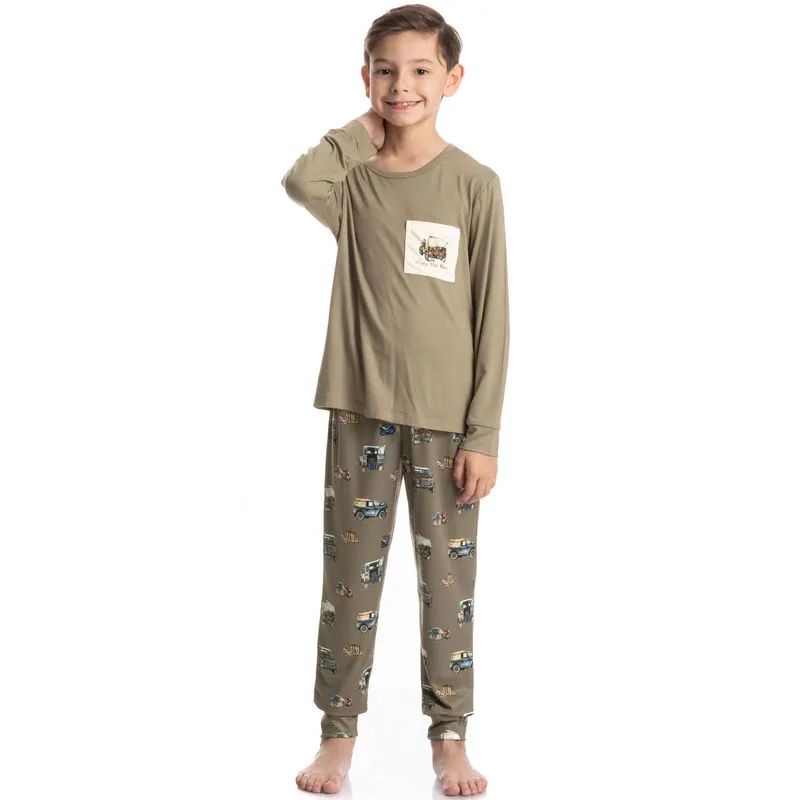 Pijama Infantil Longo Ride Verde/06
