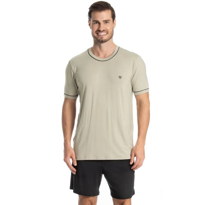 Pijama Masculino Curto Carlos Branco/GG