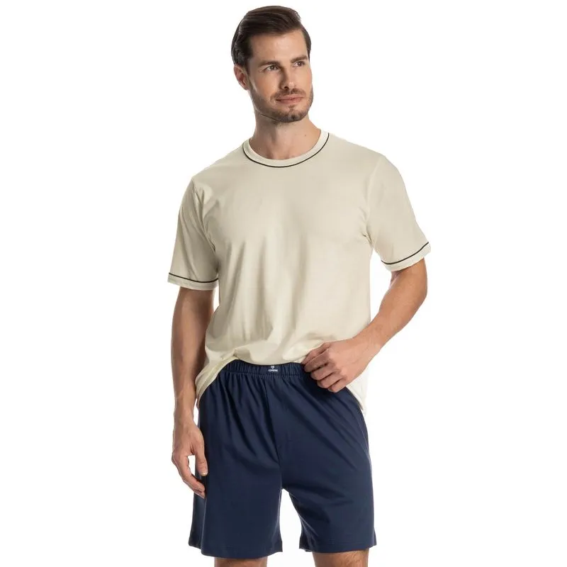 Pijama Masculino Curto Dado Azul Marinho/GG