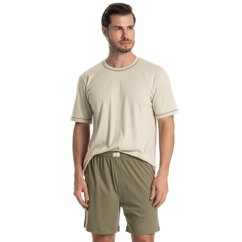 Pijama Masculino Curto Dado Verde/GG
