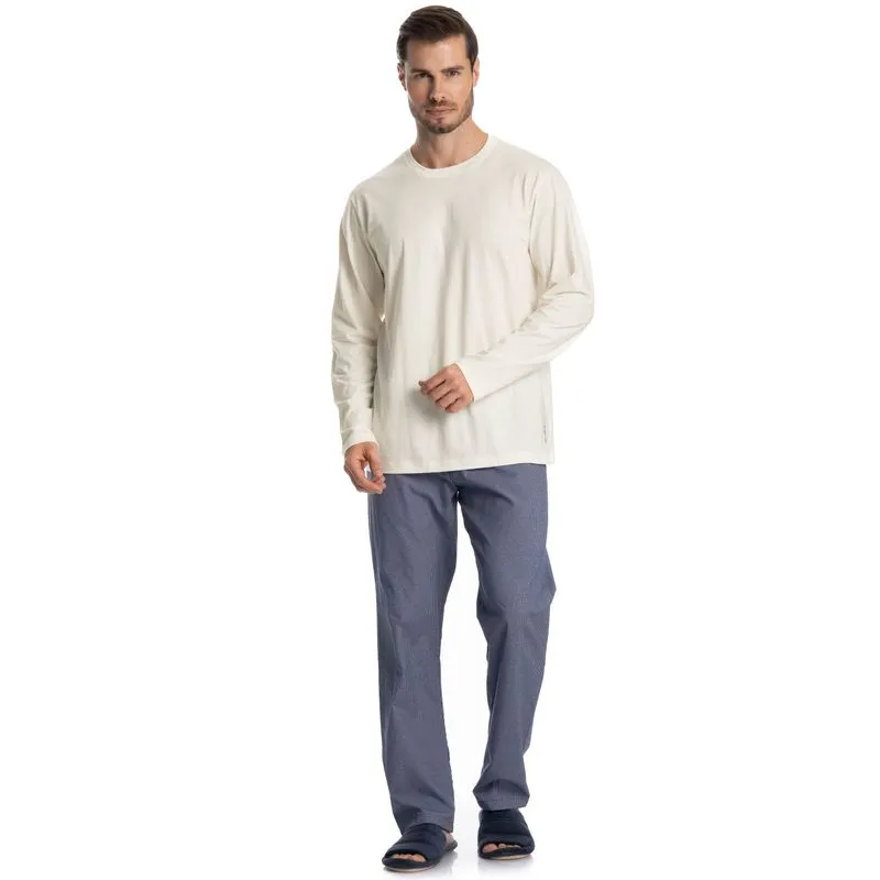 Pijama Masculino Longo Lorenzo Azul Marinho/M