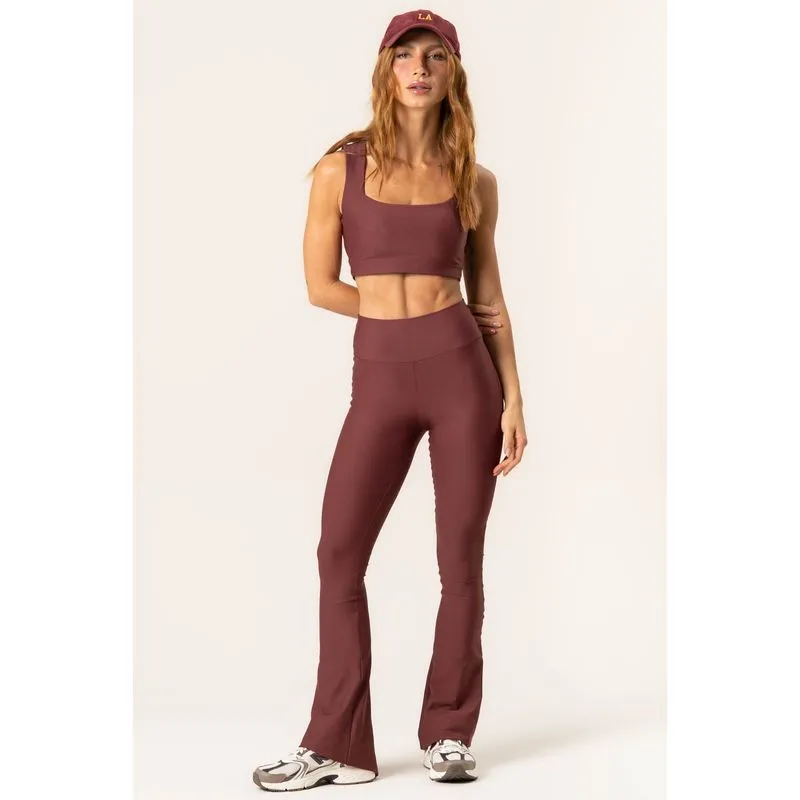 Calça Mini Flare Legging Studio Vinho/G