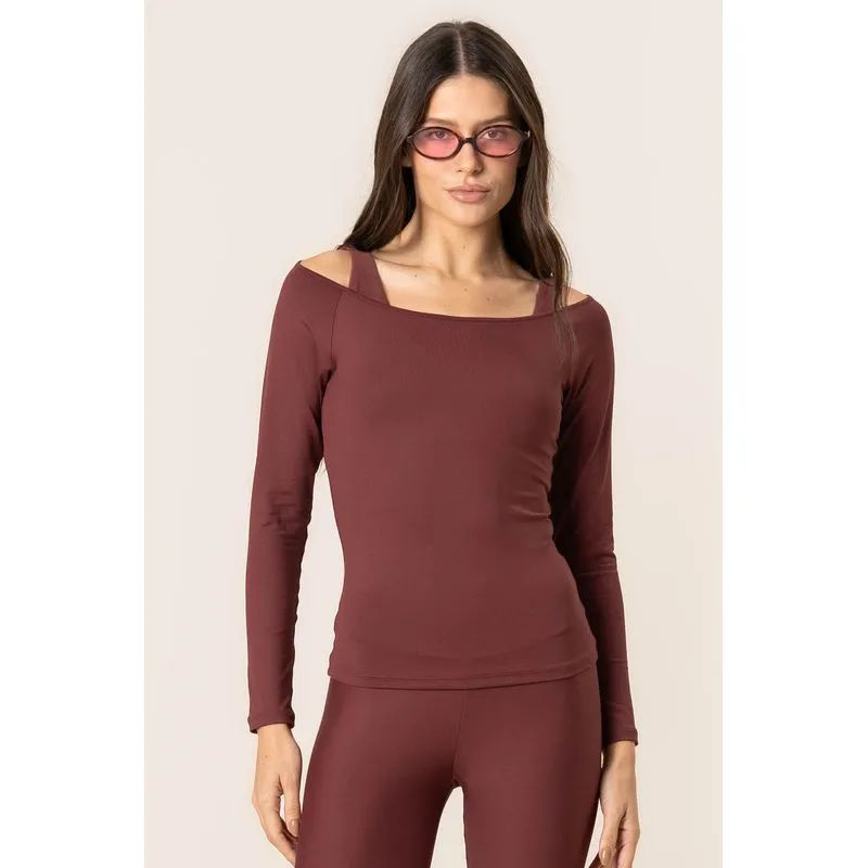 Blusa Manga Longa Cavada Studio Vinho/P