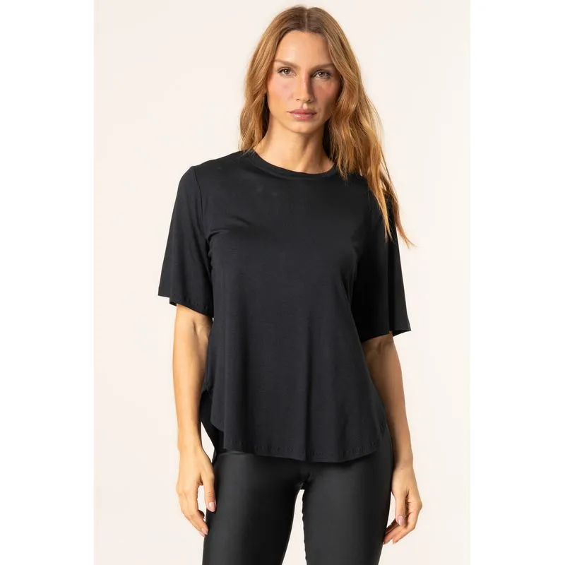 Camiseta Ampla Modal Lounge Preto/G