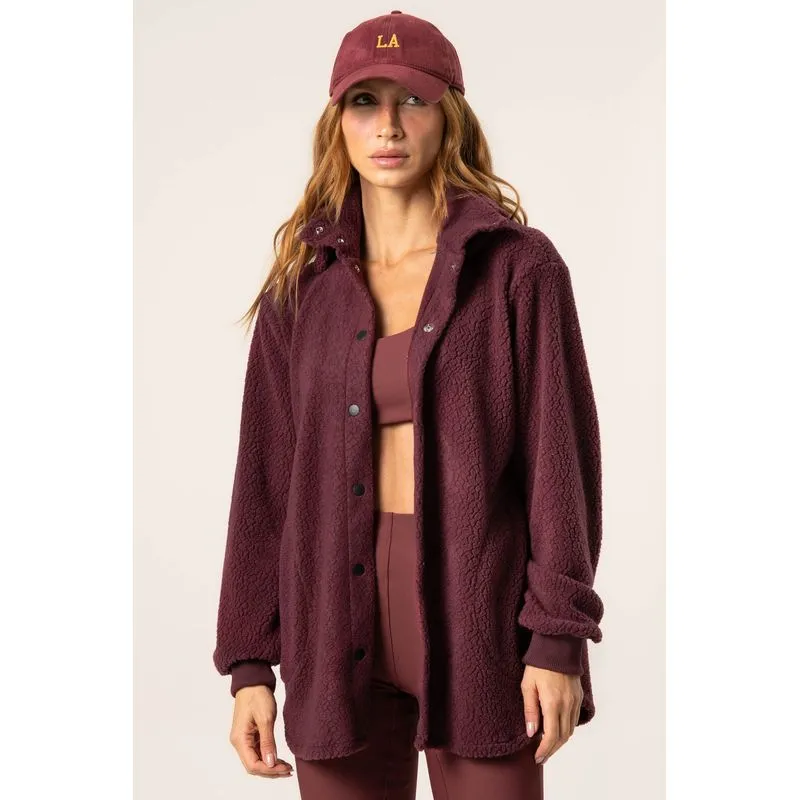 Camisa Com Gola Alta Sherpa Vivame Vinho/G