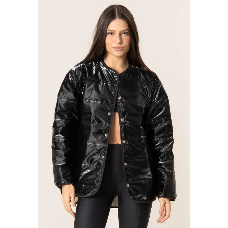 Jaqueta Com Bolso Glow Puffer Preto/P