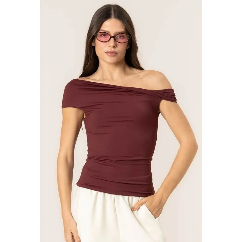 Blusa Assimétrica Trend Contour Vinho/P