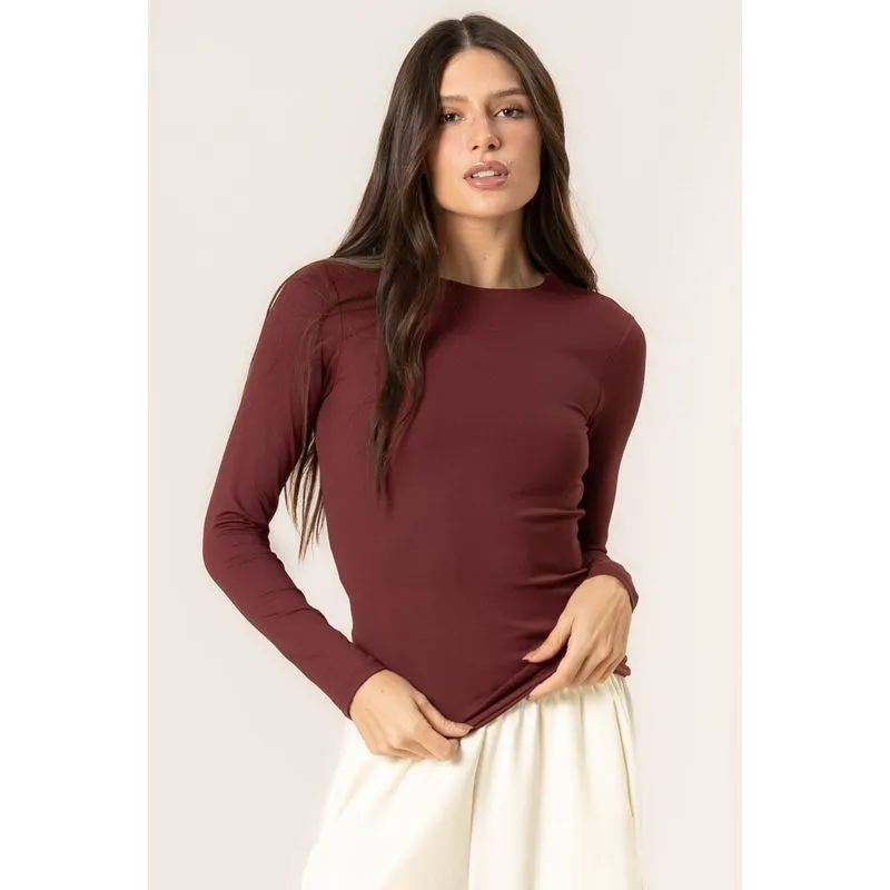 Blusa Manga Longa Trend Contour Vinho/P