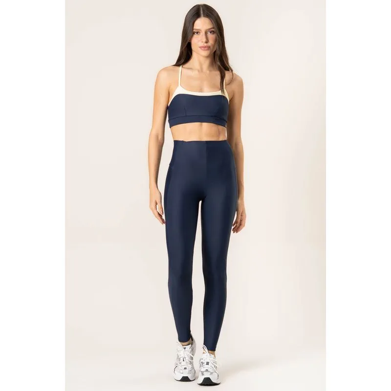 Calça Legging Invisible Slim Shape Dash Azul Marinho/P