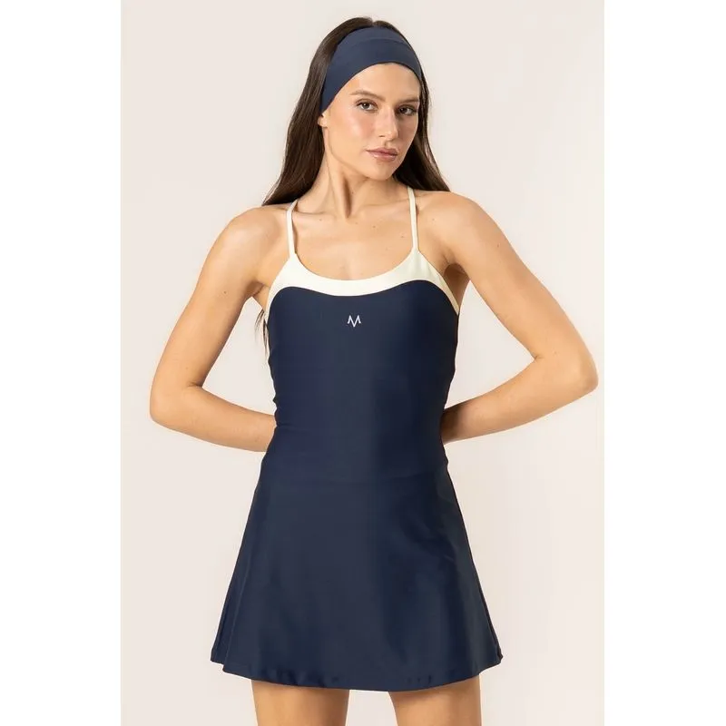 Vestido Com Shorts Cruzado Dash Vivame Azul Marinho/G