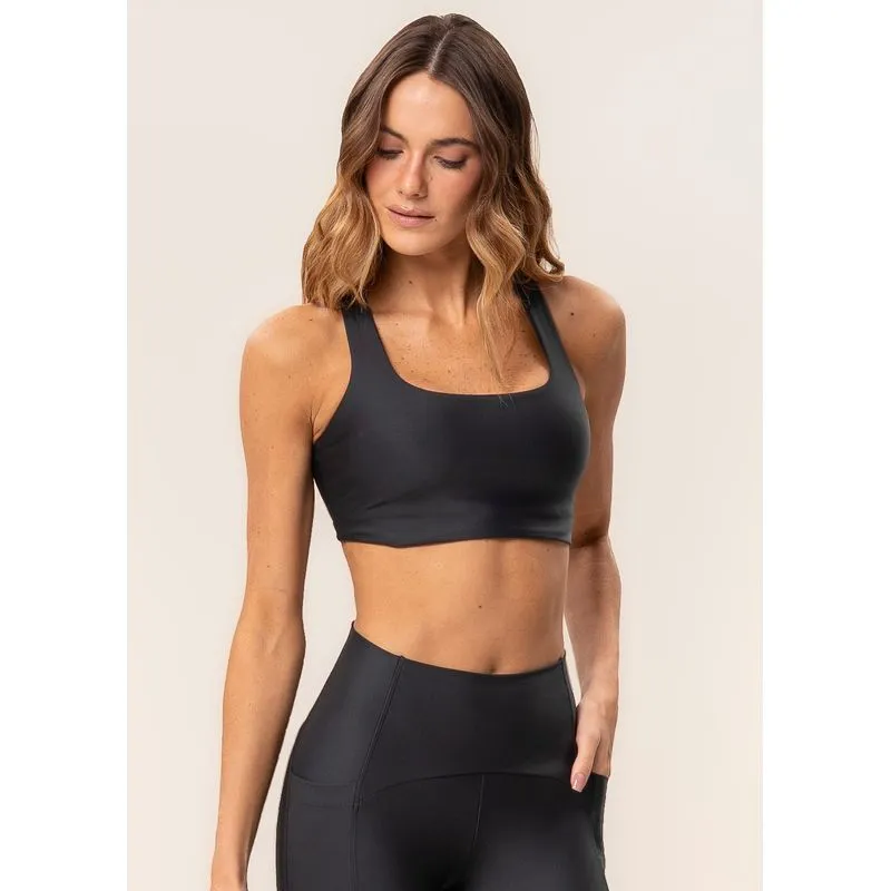 Top Nadador Com Bolso Elite Preto/G