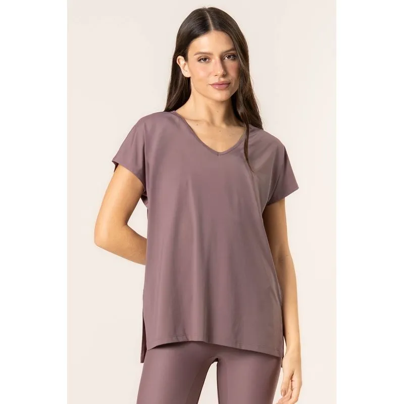 Camiseta Basic Decote V Ease Vivame Rosa/P