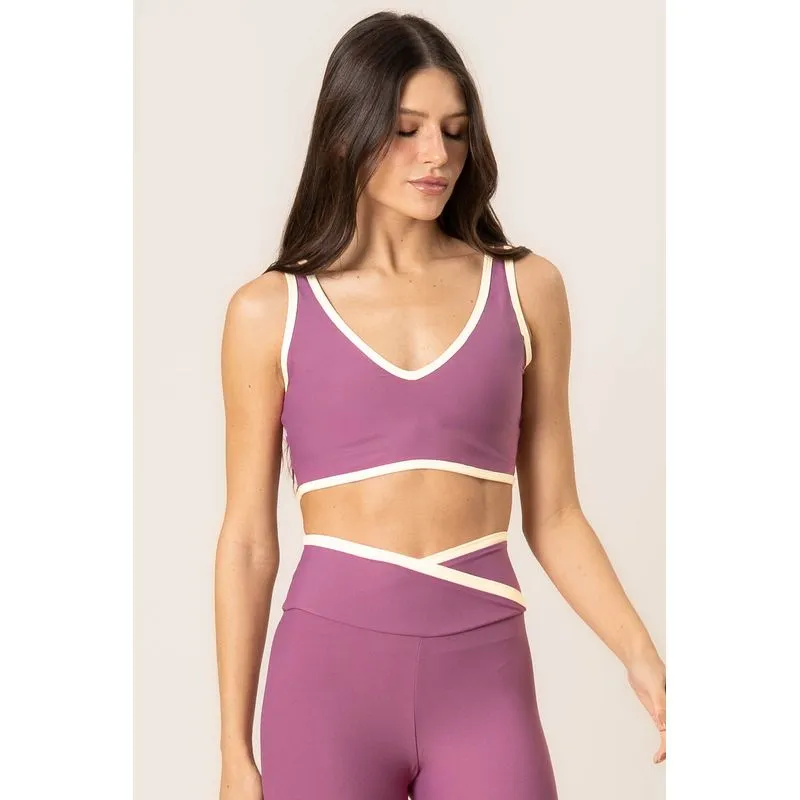 Top V Paralelo Dark Rose Rosa-2/P