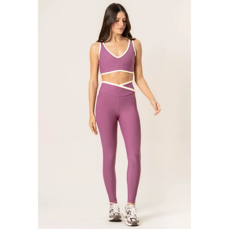 Calça Legging Wrap Shape Dark Rose Rosa-2/M