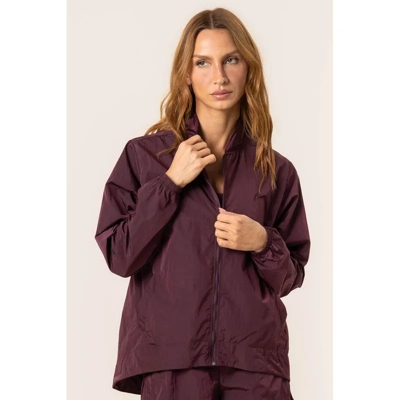 Jaqueta Alongada Com Bolso Dark Cherry Vivame Vermelho/M