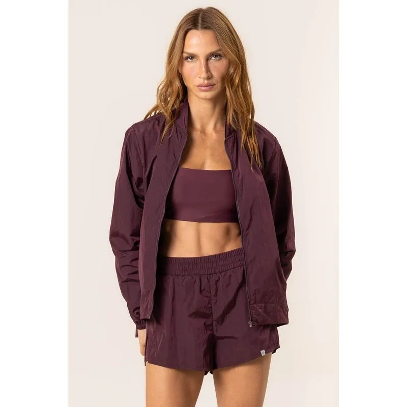 Shorts Duplo Transpassado Dark Cherry Vermelho/M