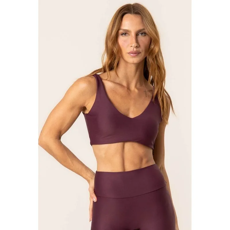 Top V Paralelo Dark Cherry Vivame Vermelho/P