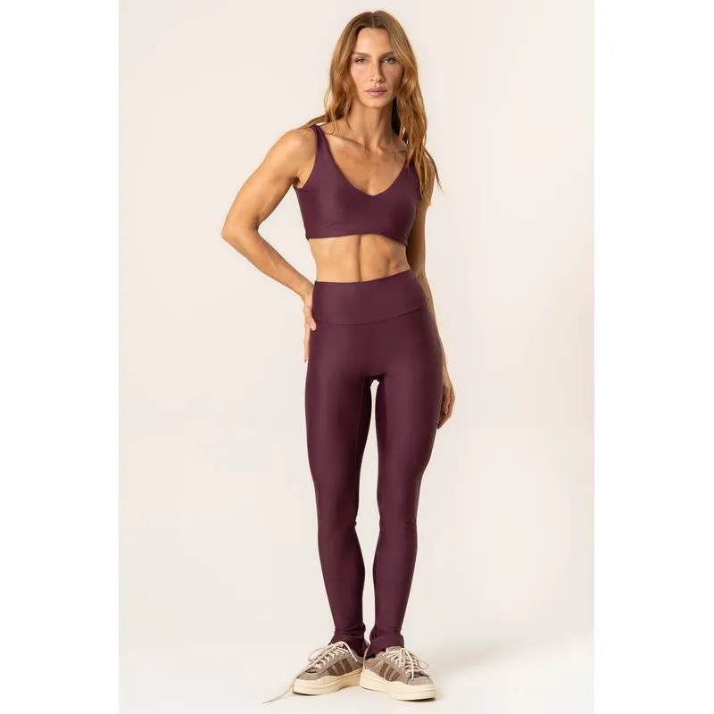 Calça Legging Seamless Shape Com Zíper Dark Cherry Vivame Vermelho/G