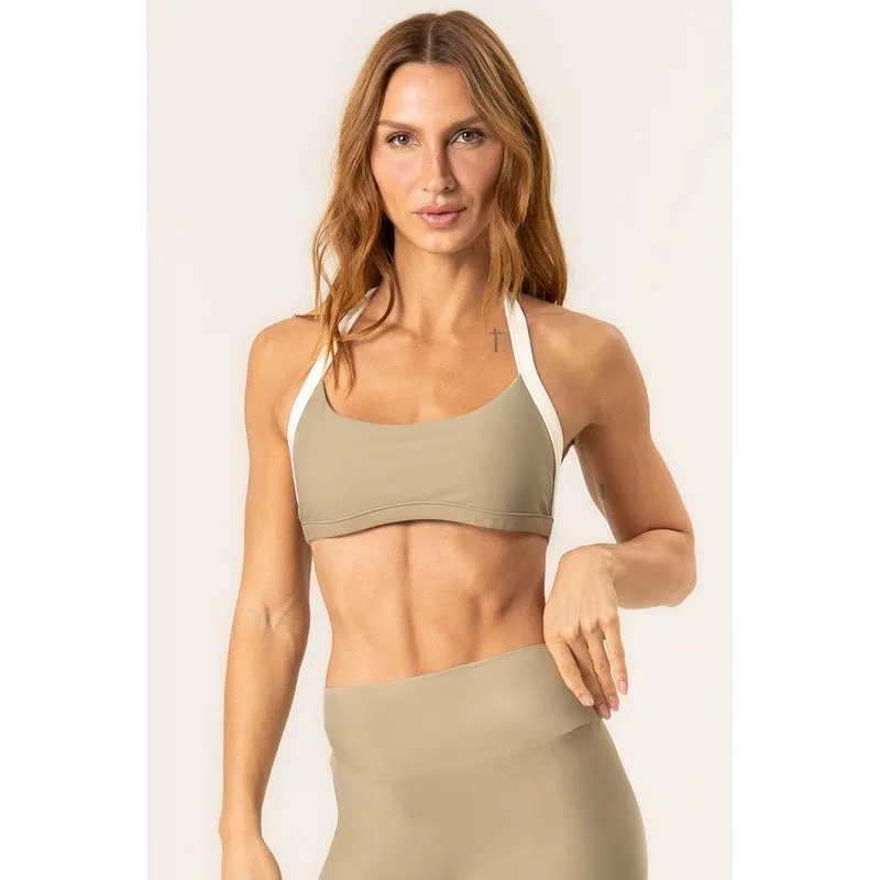 Top Neck Halter Boost Vivame Bege/G