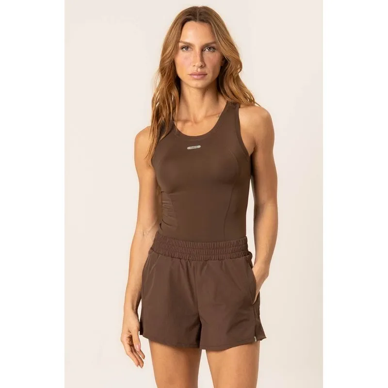 Shorts Duplo Com 2 Bolsos Sprint Vivame Marrom/G
