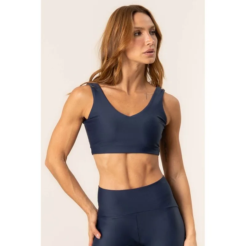 Top V Paralelo Core Vivame Azul Marinho/M