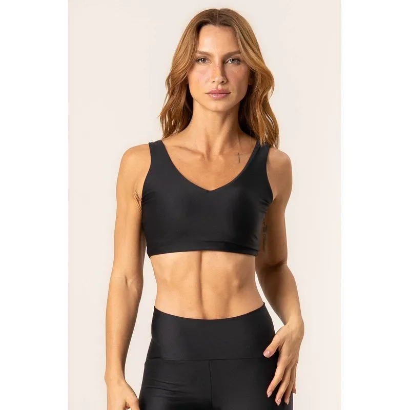 Top V Paralelo Core Vivame Preto/M