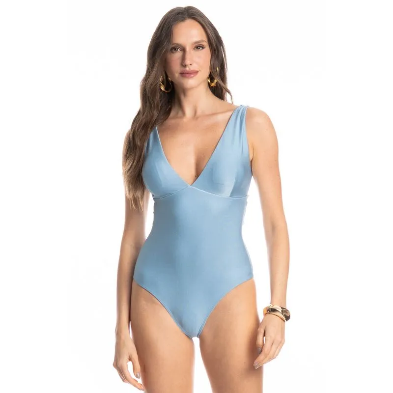 Maiô Fio Duplo Jardim Azul/G