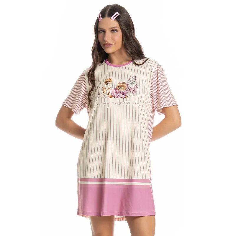 Camisão Curto Lyla Spa Branco/PP