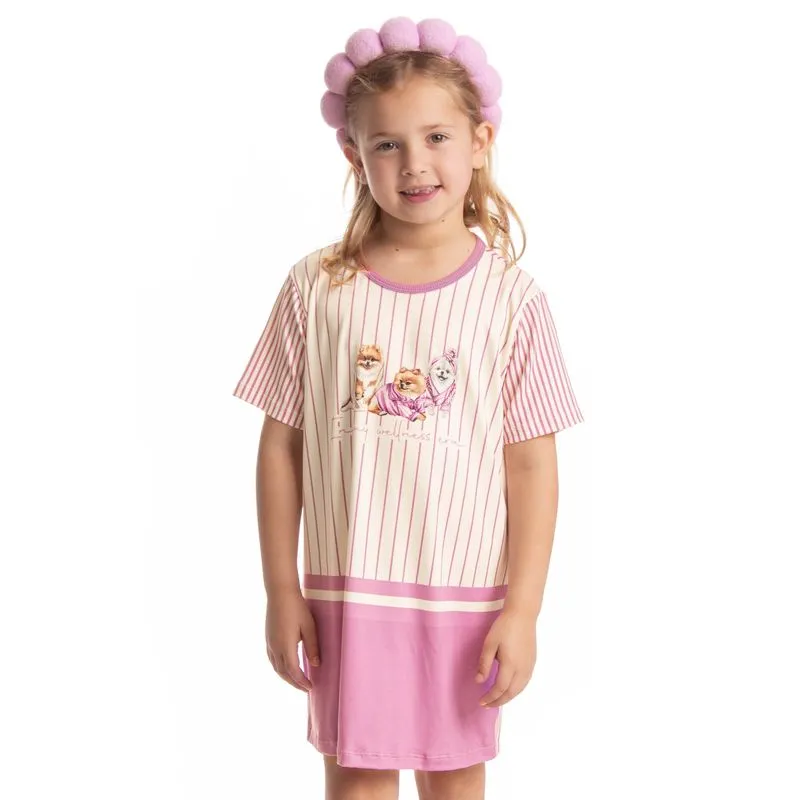 Camisão Infantil Curto Lyla Spa Branco/02