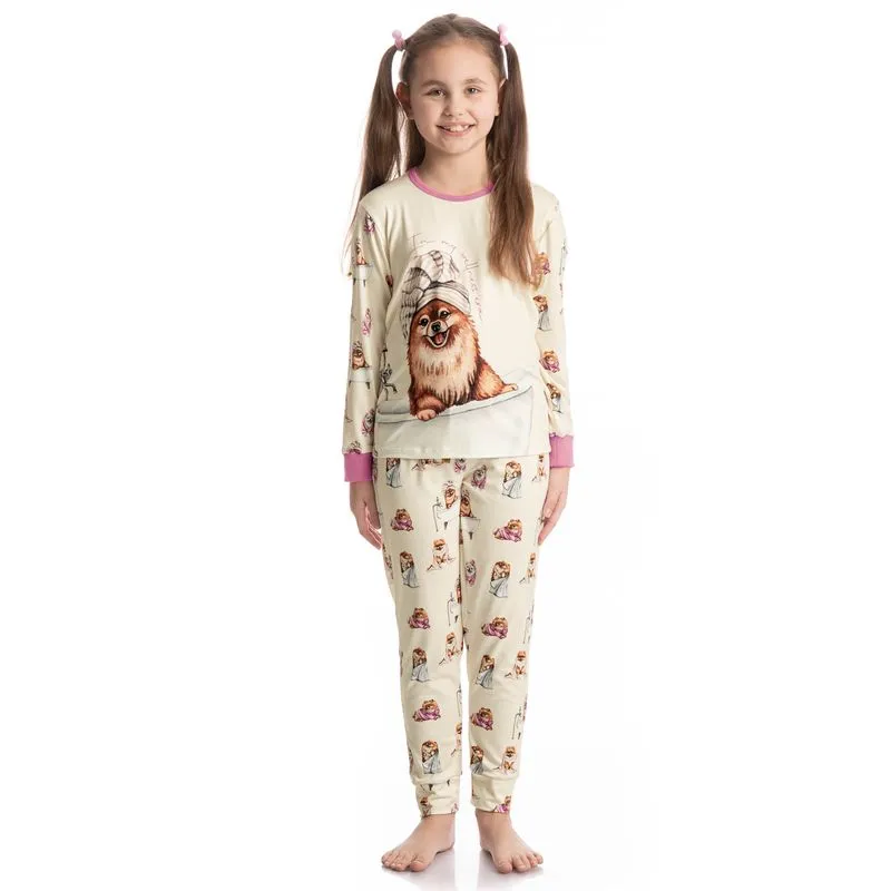 Pijama Longo Infantil Lyla Spa Branco/14