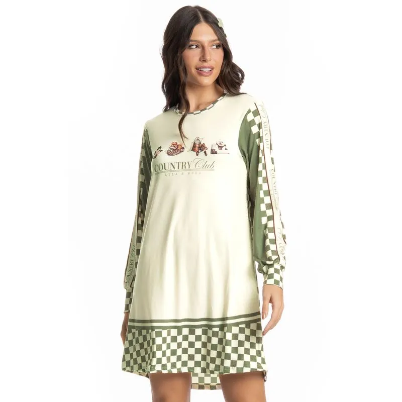 Camisão Manga Longa Country Moka Verde/GG
