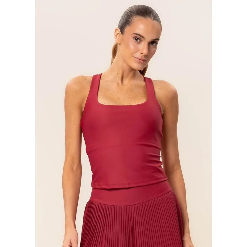 Top Alongado Nadador Dual Core Vivame Vermelho/G