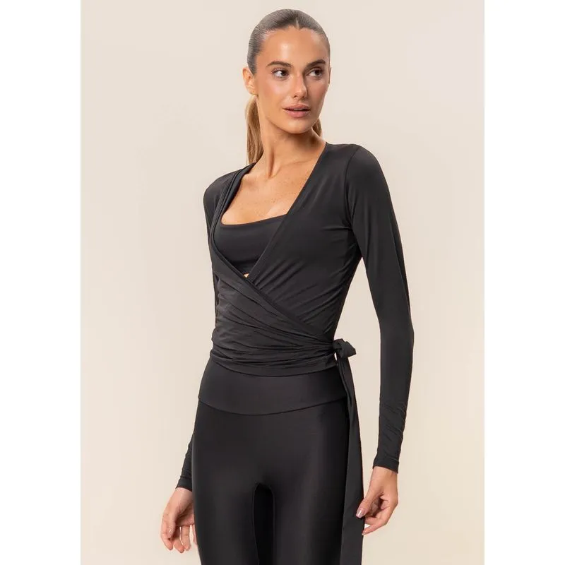 Blusa Transpassada Com Amarre Balance Vivame Preto/P