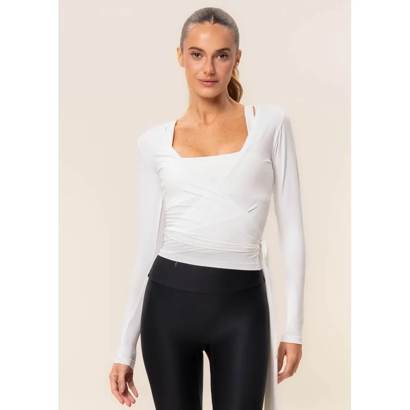 Blusa Transpassada Com Amarre Balance Vivame Branco/M