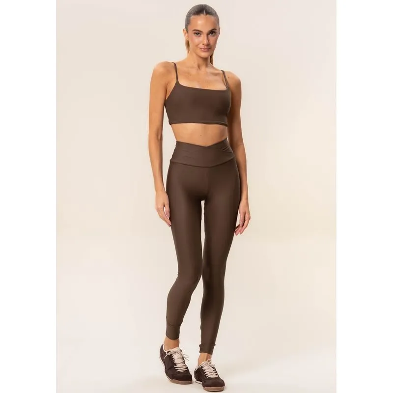 Calça Legging Wrap Shape Dark Brown Vivame Marrom/G