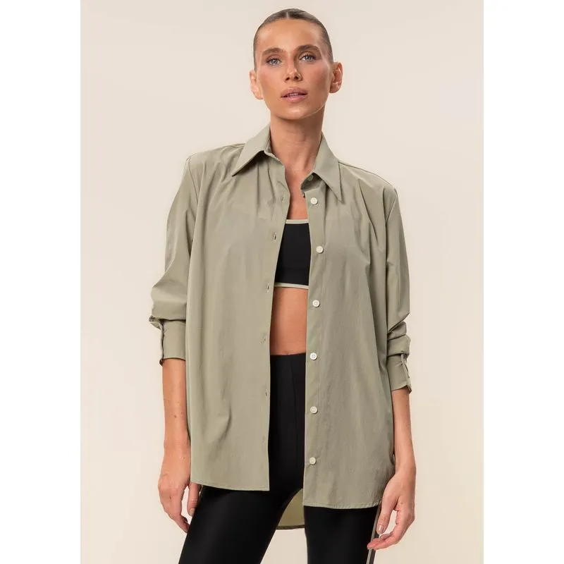 Camisa Feminina Kayla Overlap Vivame Bege/G