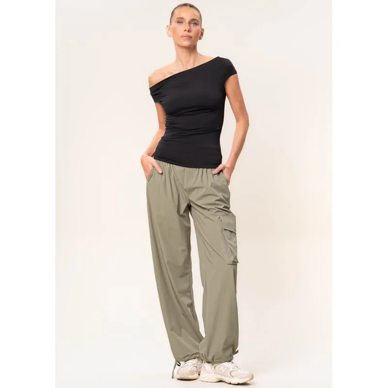 Calça Feminina Cargo Com Bolso Overlap Vivame Bege/M