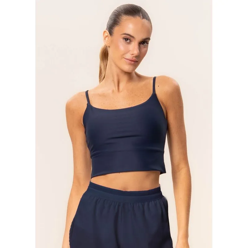 Top Crop Alcinha Dual Core Vivame Azul Marinho/P