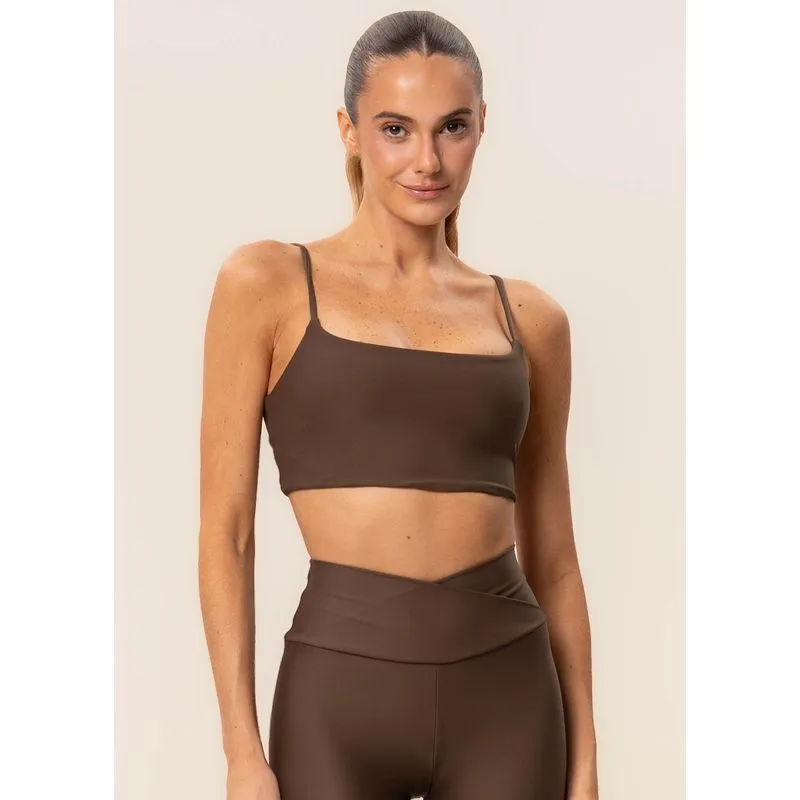Top Costas Cruzadas Dark Brown Vivame Marrom/M