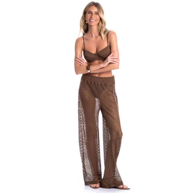 Calça Feminina Trama Marrom/G
