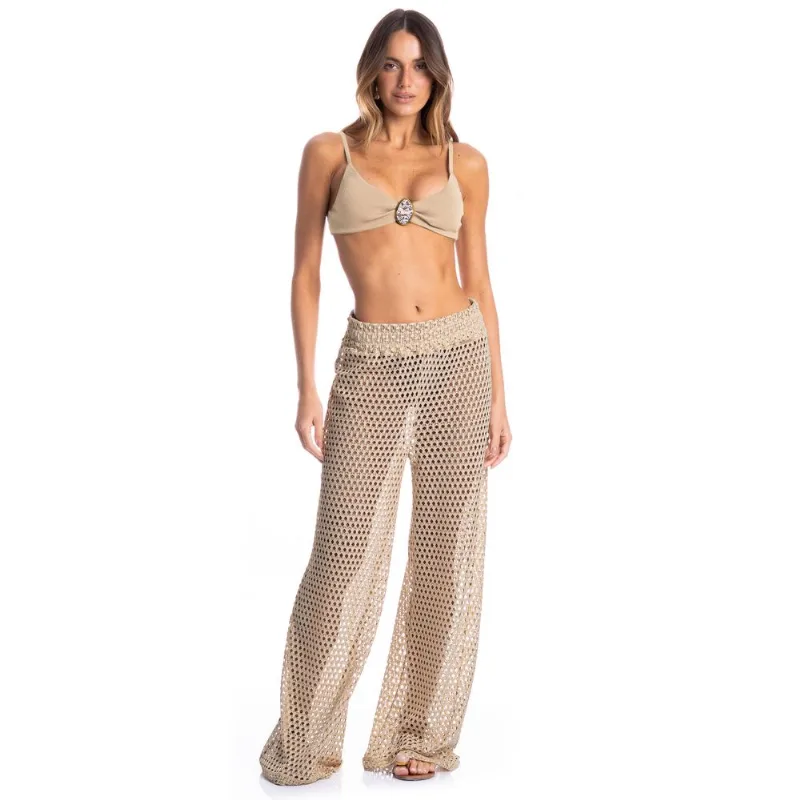 Calça Feminina Trama Bege/P